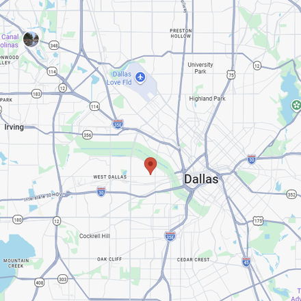 Map of Dallas, TX
