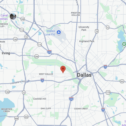 Map of Dallas, TX