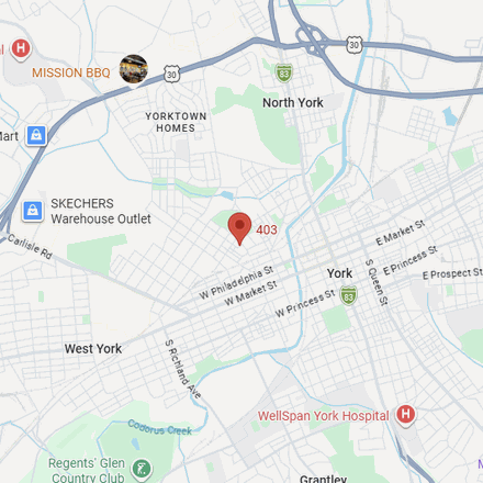 Map of York, PA