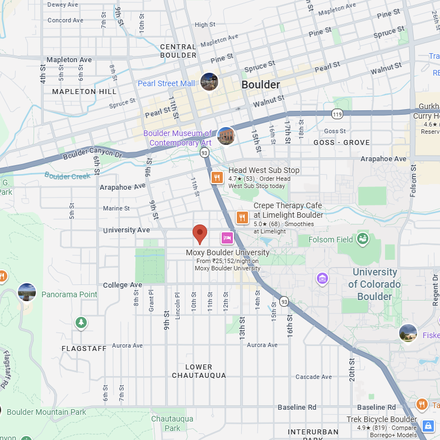 Map of Boulder, CO