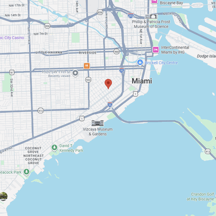 Map of Miami, FL