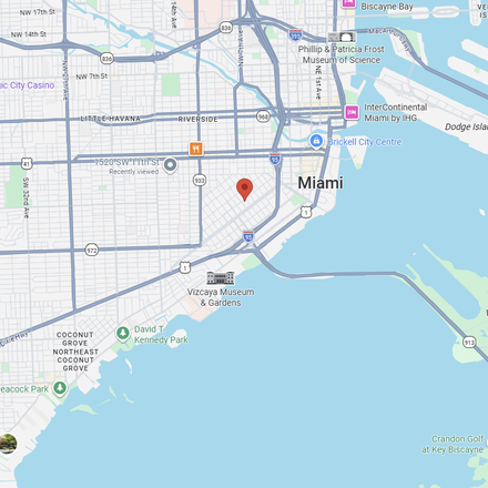Map of Miami, FL