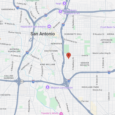 Map of San Antonio, TX